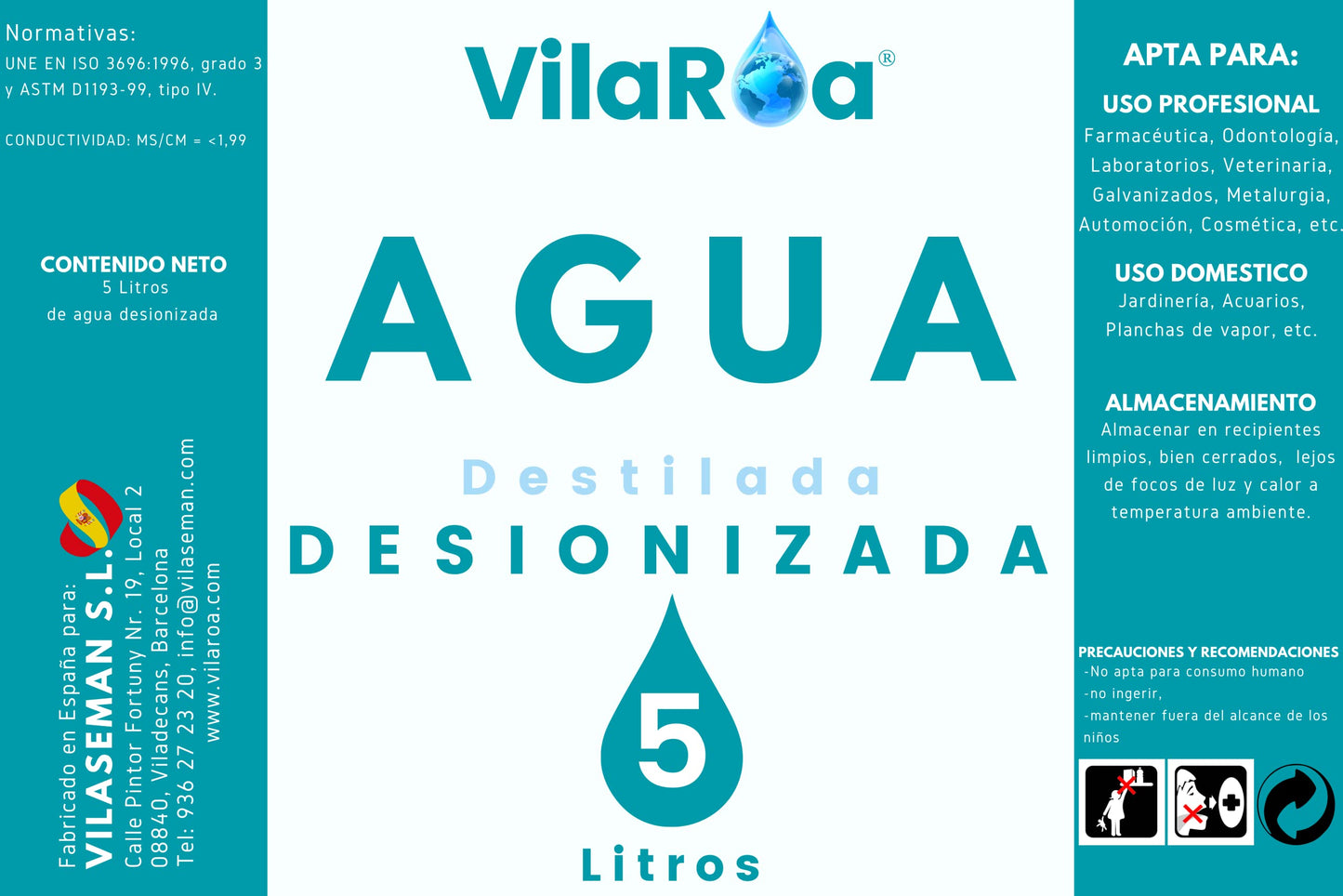 Presentación VILAROA 3 garrafas de 5 litros