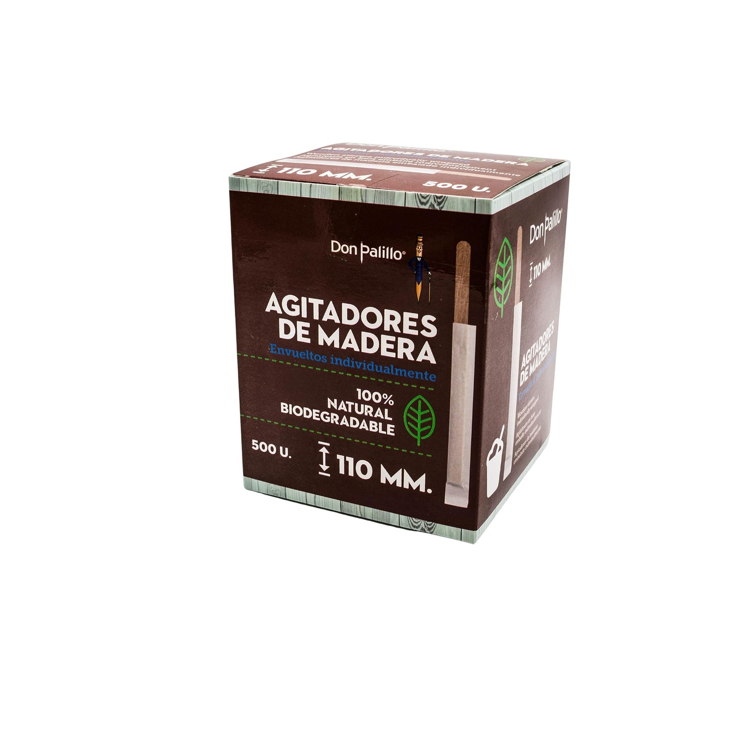 DON PALILLO Agitadores de madera 11 cm – 500, 1000 o 5000 unidades