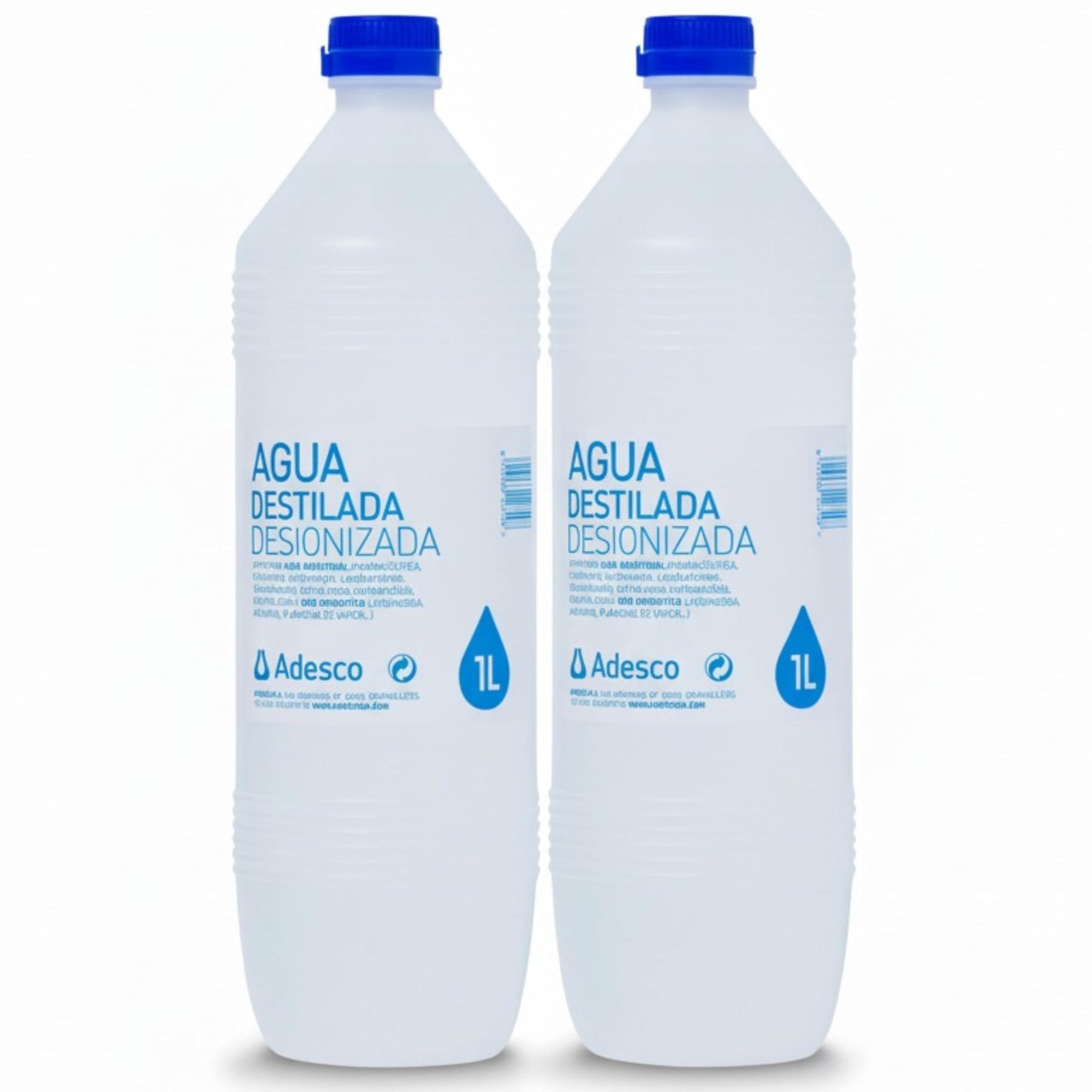 ADESCO Agua desionizada 1 L – packs de 1, 2, 4, 6 o 20 litros