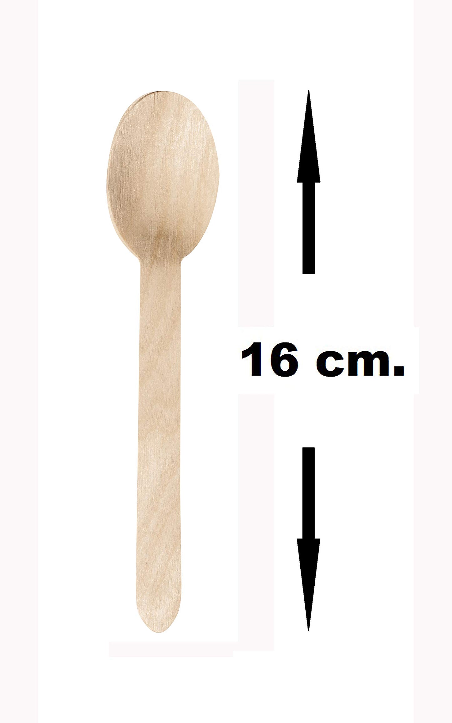 DON PALILLO – 100 cucharas de madera de 16 cm – 100 % naturales, ecológicas y biodegradables