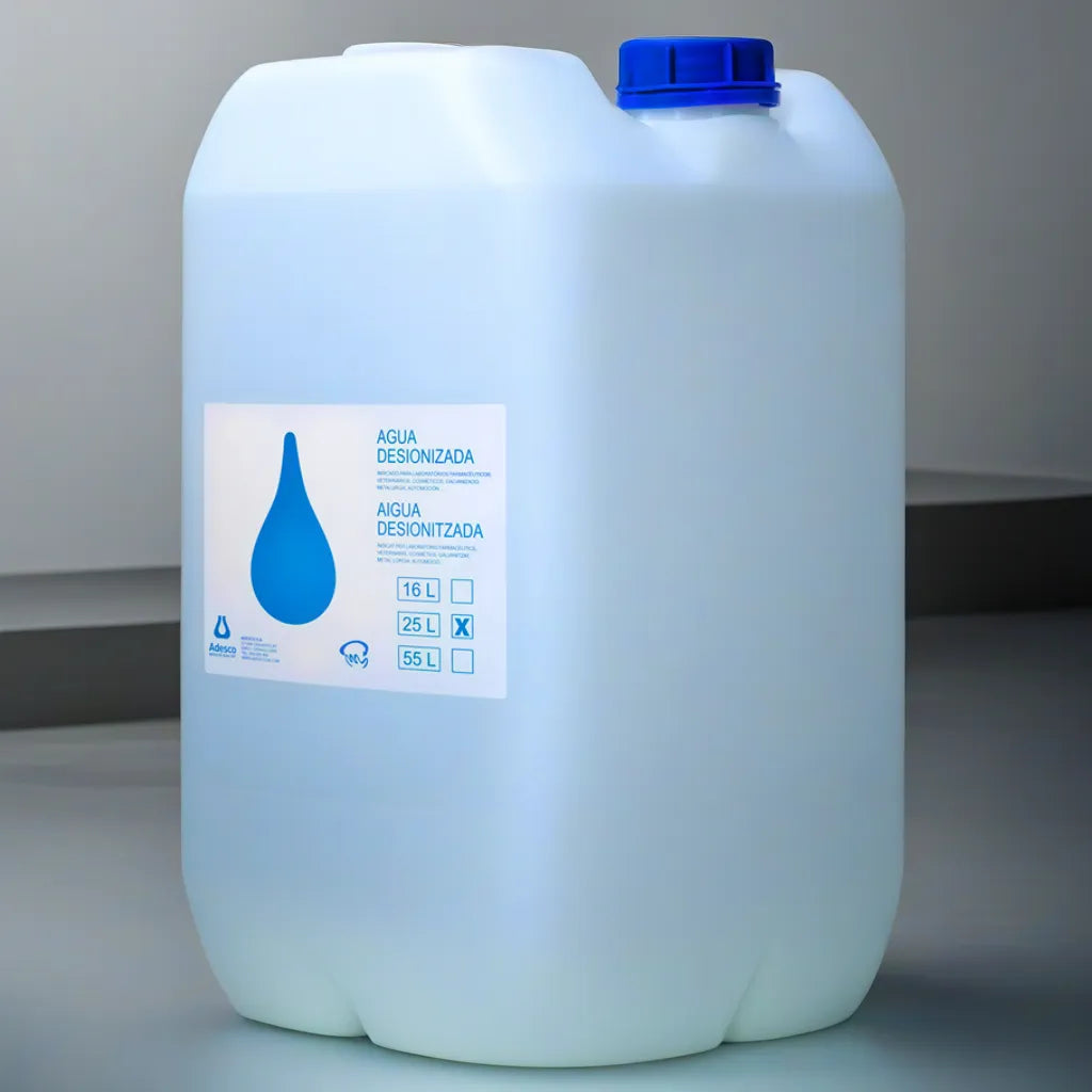 ADESCO agua desionizada profesional en bidón de 25 litros